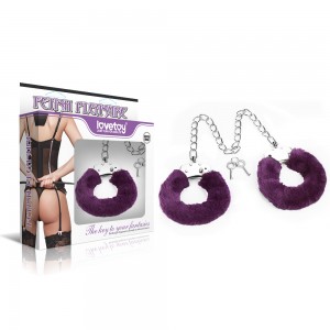 Поножи Fetish Pleasure Fluffy Leg Cuffs пурпурные