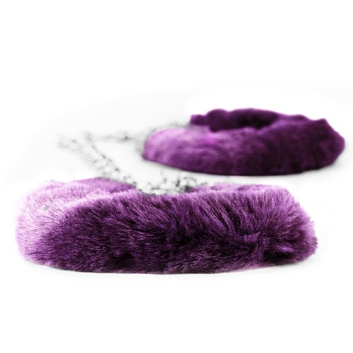 Поножи Fetish Pleasure Fluffy Leg Cuffs пурпурные