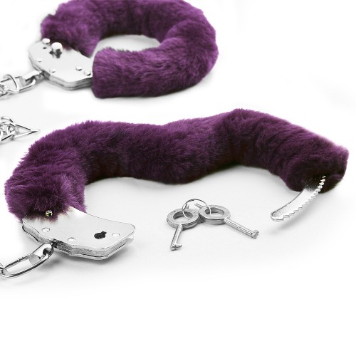 Поножи Fetish Pleasure Fluffy Leg Cuffs пурпурные