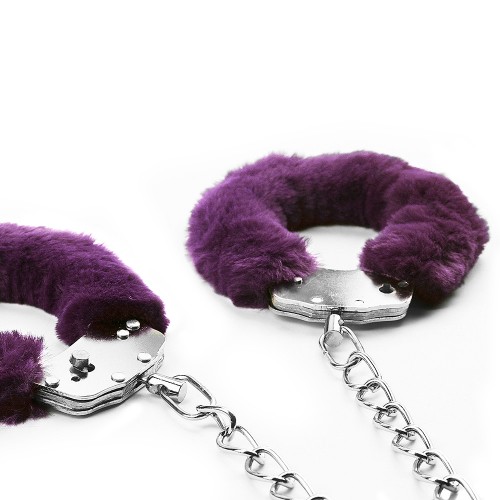 Поножи Fetish Pleasure Fluffy Leg Cuffs пурпурные