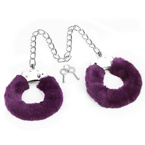 Поножи Fetish Pleasure Fluffy Leg Cuffs пурпурные
