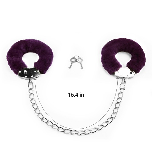 Поножи Fetish Pleasure Fluffy Leg Cuffs пурпурные