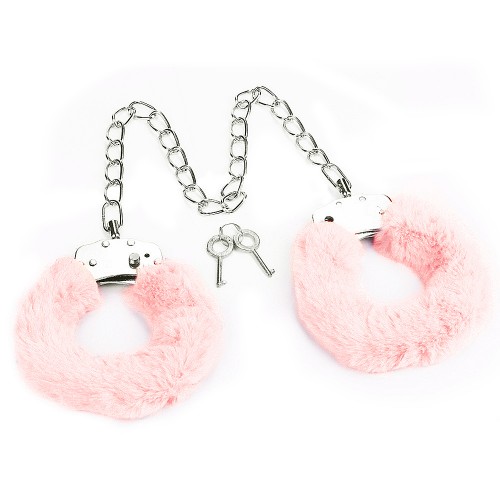 Универсальные оковы Fetish Pleasure Fluffy розовые