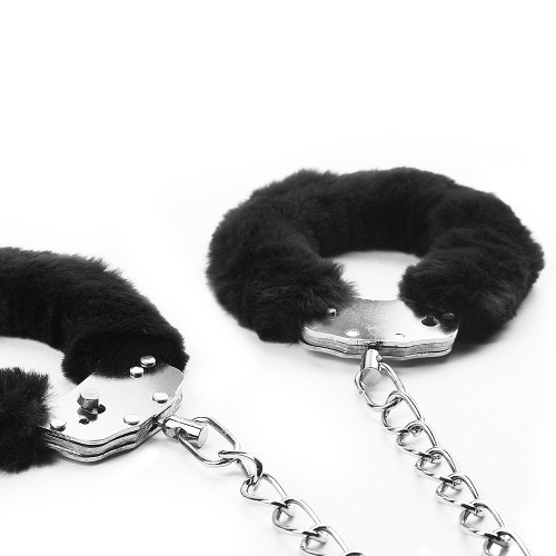 Универсальные оковы Fetish Pleasure Fluffy черные