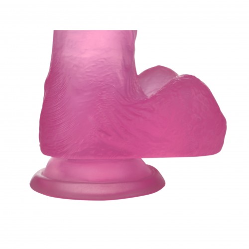 Розовый фаллос Jelly Studs Crystal Dildo Medium