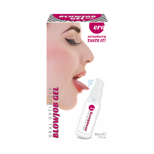 Съедобный гель Gel optimizer для орального секса, с охлаждающим эффектом, со вкусом клубники, 50 мл.