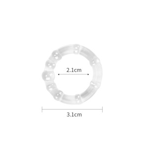 Набор колец прозрачных Power Plus Triple Beaded Ring Set (иной угол)