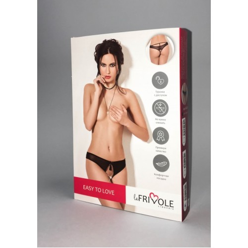 Трусики из мягкой сетки с доступом и манящей кисточкой (Easy to love) XL/XXL