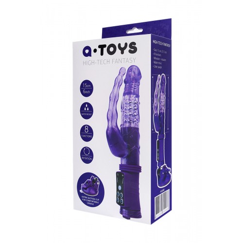 Анально-вагинальный вибратор TOYFA A-toys на присоске A-toys, 22 см