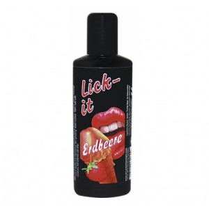 Гель ароматизированный Lick It земляника 100 мл