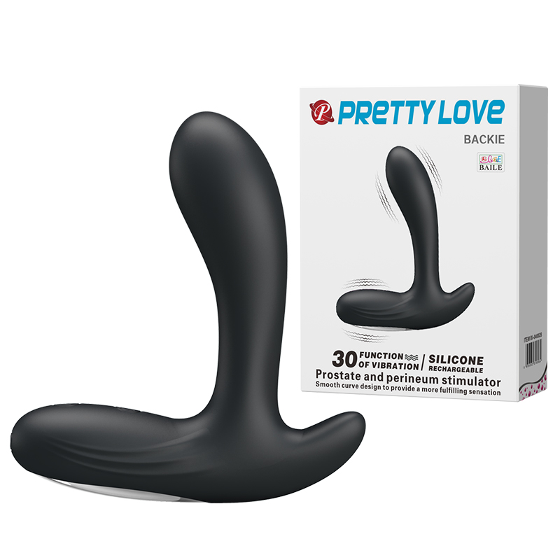 Перезаряжаемый стимулятор простаты с вибрацией Pretty Love Backie черный