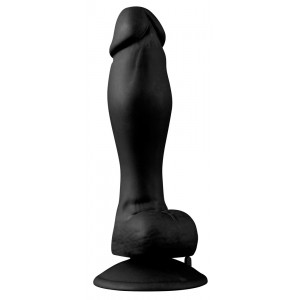 Черный фаллоимитатор на присоске Shove up Butt Plug Penis (иной угол)