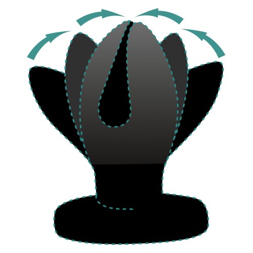 Раскрывающаяся  анальная пробка Dark Lotus с вибро