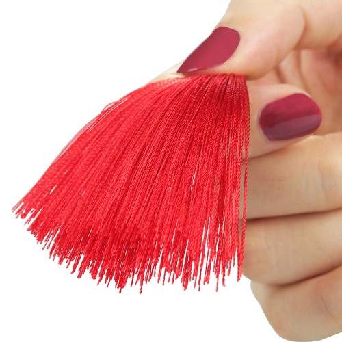 Зажимы для сосков с красными кисточками и цепочкой