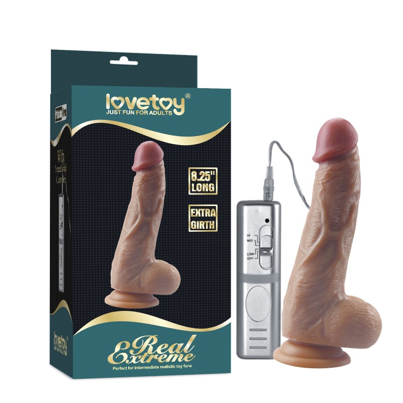 Реалистичный вибратор на присоске Real Extreme Extra Girth 17,5 см