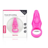 Виброкольцо Power Clit Silicone Cockring розовое