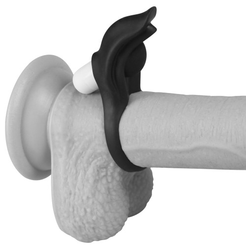Виброкольцо Power Clit Silicone Cockring черное