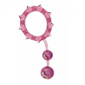 Кольцо с 2 утяжеляющими шариками розовое Ball Banger Cock Ring 2 balls Кольцо с 2 утяжеляющими шариками розовое Ball Banger Cock Ring 2 balls (иной угол)
