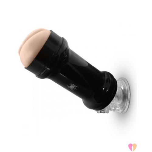 Мастурбатор в колбе  с вибрацией Spider Realism Hands Free Vibro черный