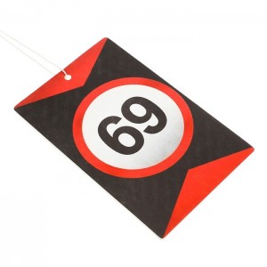 Ароматизатор в авто бумажный Sexdrive 69 чёрный лёд (иной угол)