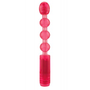 Анальная цепочка с вибрацией Waterproof Flexible Anal Beads Pink Анальная цепочка с вибрацией Waterproof Flexible Anal Beads Pink (иной угол)
