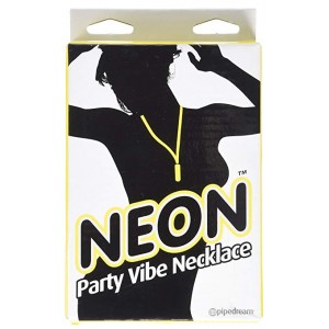 Вибро-пуля желтого цвета на шнурке Neon Party Vibe Necklace Вибро-пуля желтого цвета на шнурке Neon Party Vibe Necklace (иной угол)
