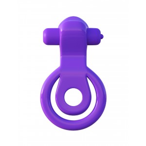 Двойное эрекционное кольцо с вибрацией Licks Couples Ring фиолетового цвета Двойное эрекционное кольцо с вибрацией Licks Couples Ring фиолетового цвета (иной угол)