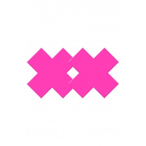 Розовые неоновые пэстисы для груди (иной угол)