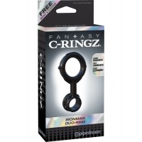 Необычное двойное колечко на пенис и мошонку Fantasy C-Ringz Ironman Duo-Ring