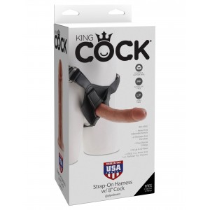Cтрапон на трусиках мулат King Cock Strap-on Harness w 8 in Cock