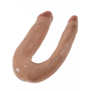 Двойной фаллос King Cock U-Shaped Small Double Trouble Tan Двойной фаллос King Cock U-Shaped Small Double Trouble Tan (иной угол)