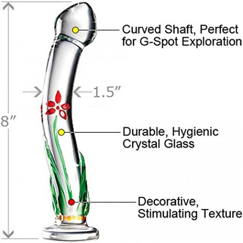 Стеклянный фаллоимитатор Icicles №21