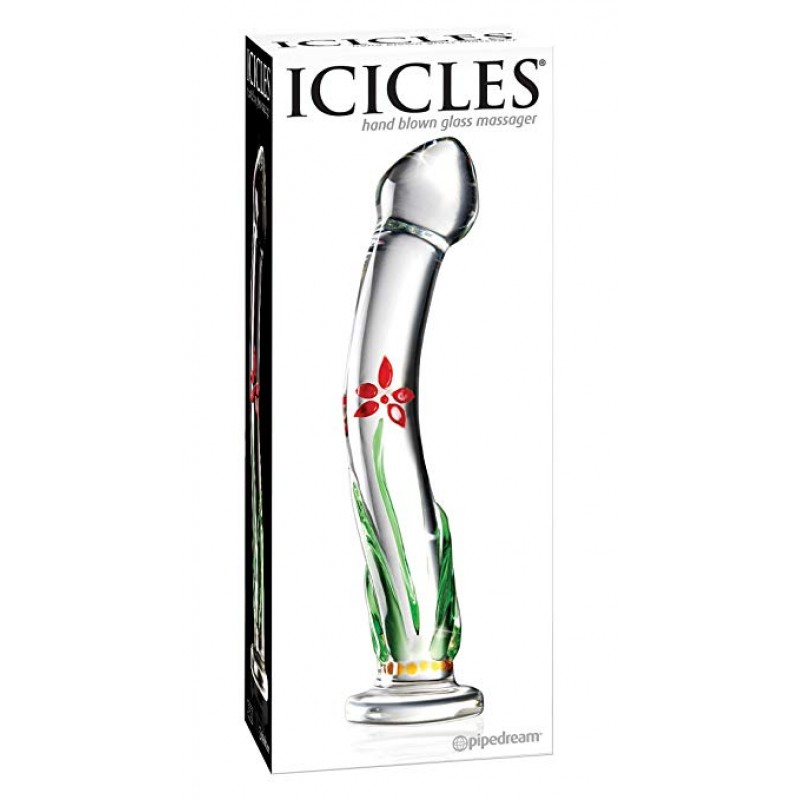Стеклянный фаллоимитатор Icicles №21