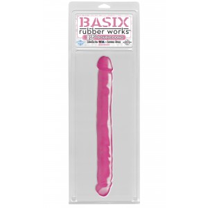 Двухсторонний фаллоимитатор Basix Rubber Works 12 Double Dong Pink