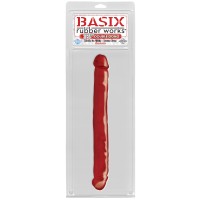 Двухсторонний фаллоимитатор Basix Rubber Works 12 in Double Dong Red
