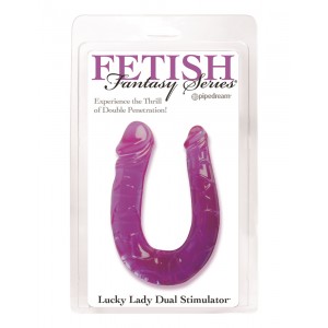 Двухголовый фаллоимитатор Lucky Lady Dual Stimulator фиолетовый