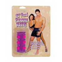 Открытая насадка на пенис Silicone Lil Pearl Pleasure Sleeve Purple