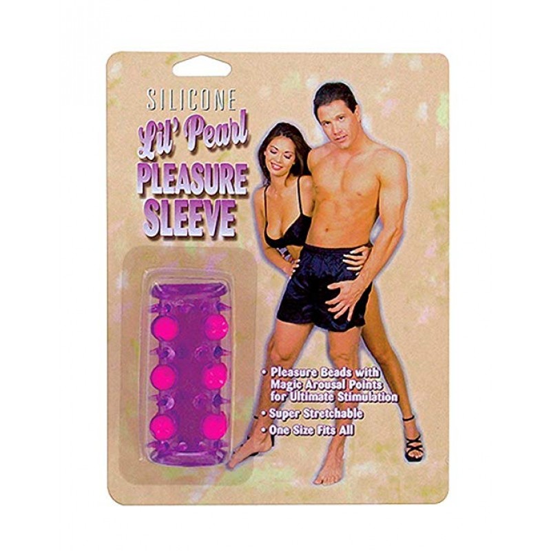 Открытая насадка на пенис Silicone Lil Pearl Pleasure Sleeve Purple
