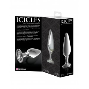 Стеклянная анальная пробка Icicles No. 26