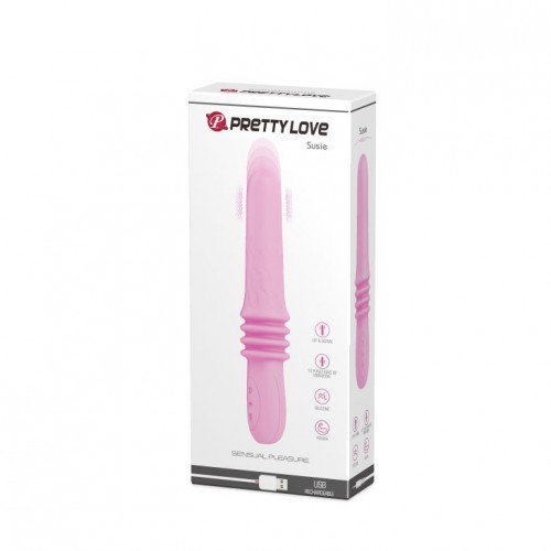 Вибратор Susie с поступательными движениями, розовый 