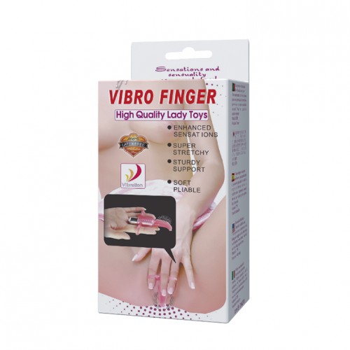 Вибро-насадка на палец Vibro Finger, розовая