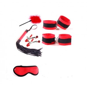 Красный набор из 6 игрушек (иной угол)