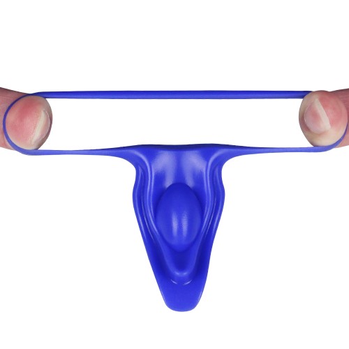 Виброкольцо Power Clit Silicone Cockring голубое
