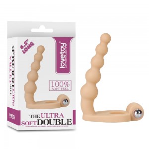 Насадка для двойного проникновения с вибрацией The Ultra Soft Bead 6.5 in