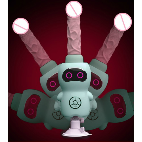 Компактная секс машина King на присоске бирюзовая 