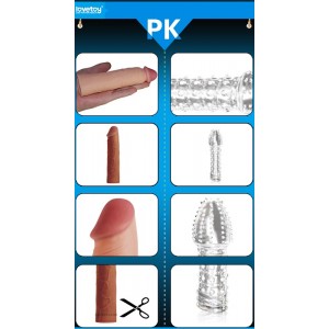 Насадка на пенис мулат Super-Realistic Penis Extension Sleeve (иной угол)