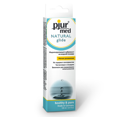 Нейтральный лубрикант на водной основе pjur Med Natural glide 100 мл