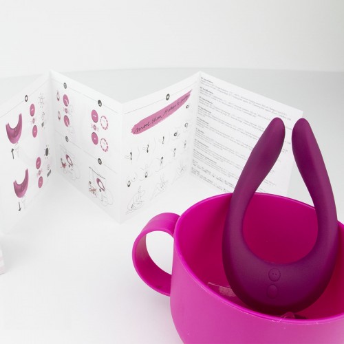 Многофункциональный вибратор для пар Satisfyer Partner Multifun 2 малиновый водонепроницаемый