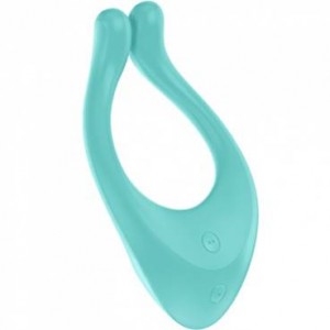 Многофункциональный вибратор для пар Satisfyer Partner Multifun 1 бирюзовый водонепроницаемый