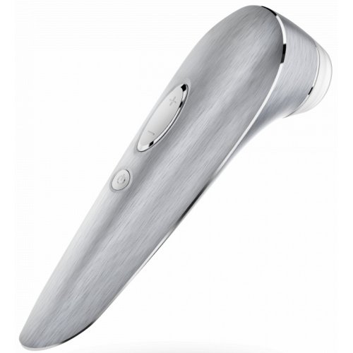 Вакуум-волновой бесконтактный стимулятор клитора Satisfyer Luxury High Fashion, алюминий+силикон, серебристый, 17.2 см